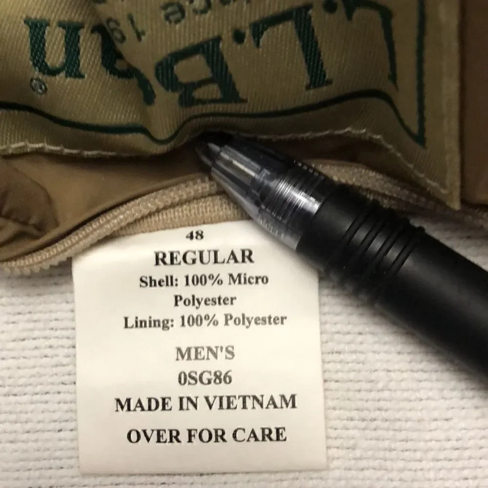 LL bean mens coat/ jacket. Size 48R - Picture 13 of 13